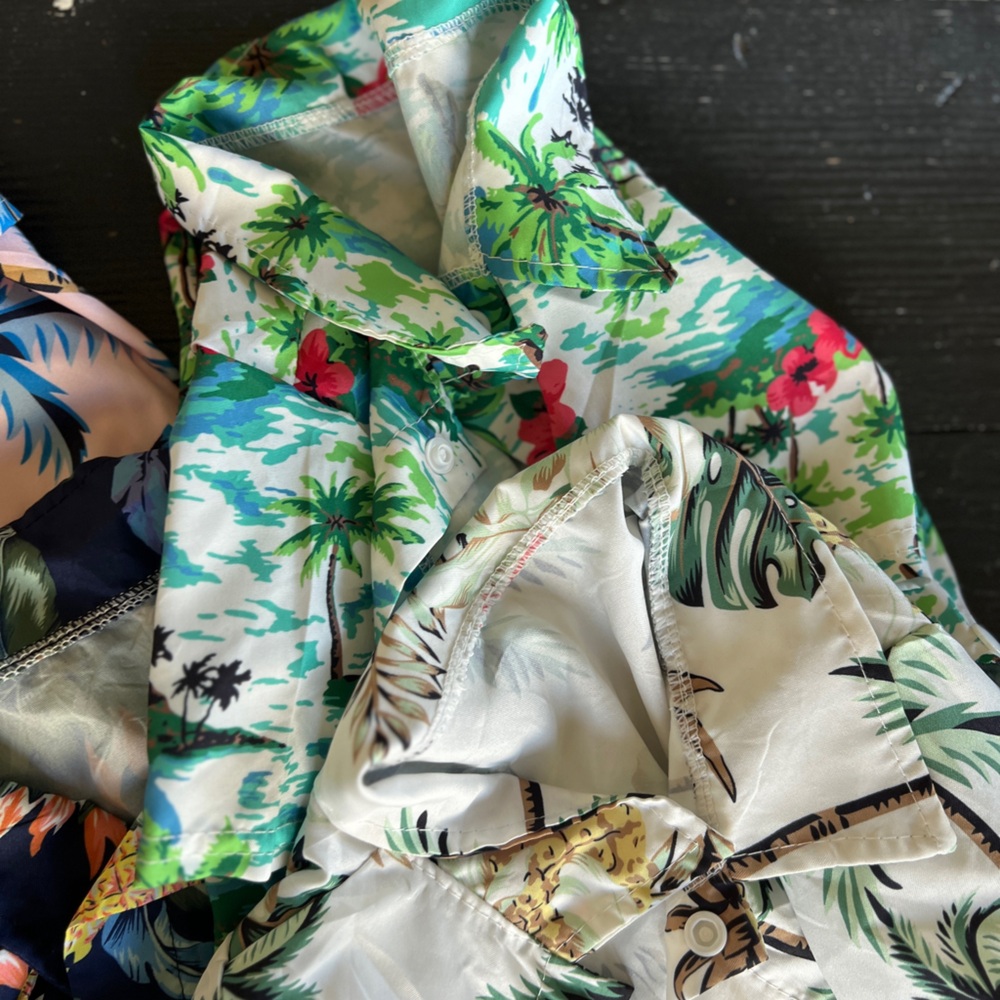 Tropical Print Dog Shirts Set - 4 PC. Lot S/M - Picture 5 of 14